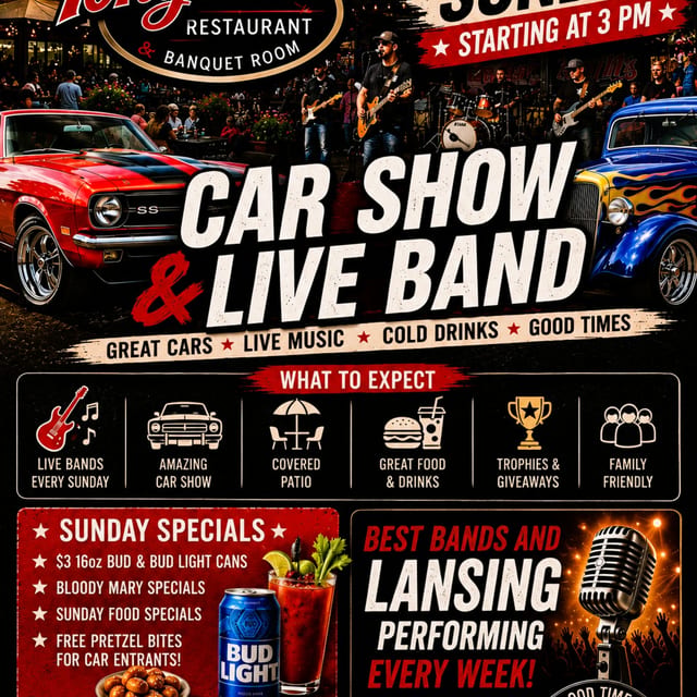 Sundays live band and car show