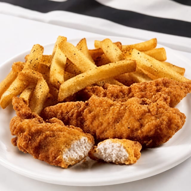 Kids Chicken Tenders & Fries.
