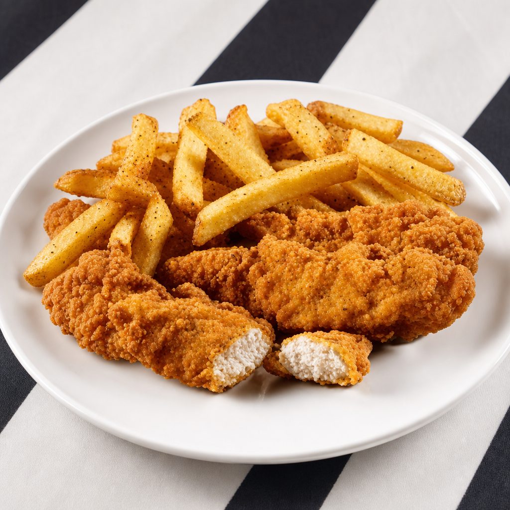 Senior Chicken tenders & Fries.
