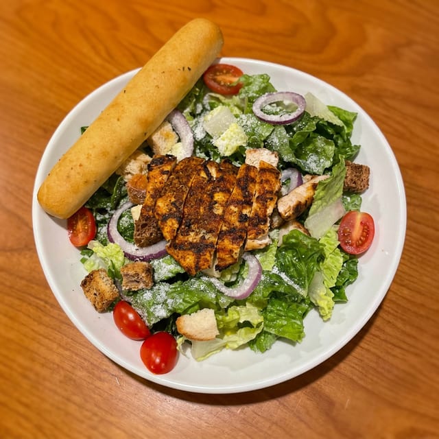 Cajun Chicken Caesar Salad.